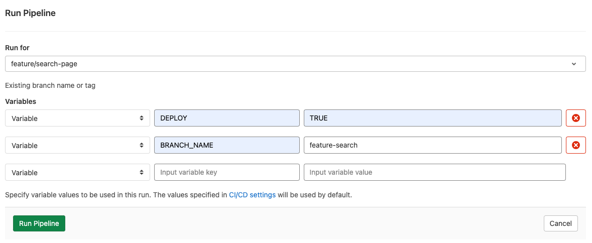 New deployment pipeline